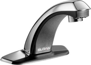 Sloan EBF854BDM Bathroom Faucet, Optima Plus Battery Powered, Fiber Optic Automatic w/ Trim Plate and Mechanical Mixing Valve Chrome