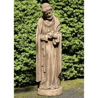 Campania International Saint Francis with Baby Bird Cast Stone Garden Statue  
