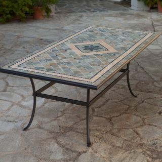 Alfresco Home LLC Palazetto Barcelona 84 x 42 in. Mosaic Patio Dining Table