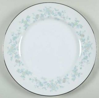 Four Crown Carolee Dinner Plate, Fine China Dinnerware   Green/Yellow/White/Blue
