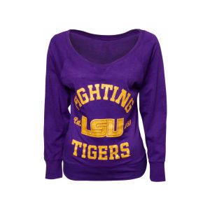 LSU Tigers NCAA Ladies Veruca Long Sleeve Boat Neck T Shirt