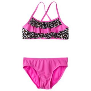 Xhilaration Girls 2 Piece Pink Swimsuit   XS