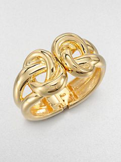Kenneth Jay Lane Double Knot Bracelet   Gold