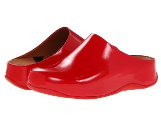 FitFlop Shuv Patent Womens Clog Shoes (Red)