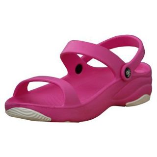 USADawgs Hot Pink / White Premium Womens 3 Strap Sandal   6
