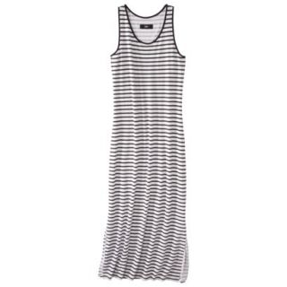 Mossimo Womens Knit Maxi Dress   Black/White Stripe XL