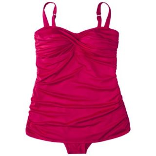 Clean Water Womens Plus Size Swim Dress  Pink 24W