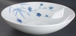 Calvin Klein Birch (Floral & Blue Band) 10 Round Vegetable Bowl, Fine China Din