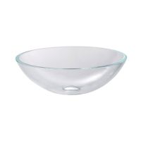 Kraus GV 100 SN Exquisite Crystal Crystal Clear Glass Vessel Sink with PU MR Pop
