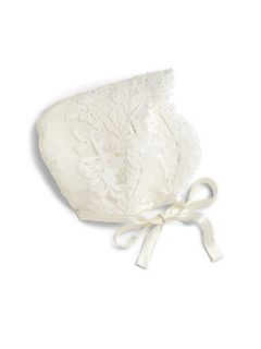 Dolce & Gabbana Infants Lace Bonnet   White