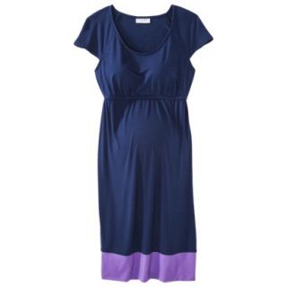 Liz Lange for Target Maternity Short Sleeve Dress   Blue/Purple M