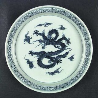 Fitz & Floyd Flying Dragon Dinner Plate, Fine China Dinnerware   Blue Dragon Cen
