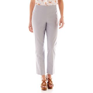 LIZ CLAIBORNE Ankle Pants, Silver, Womens