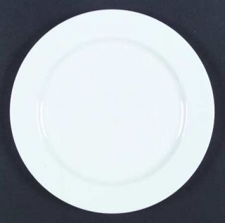Christopher Stuart Cafe White Dinner Plate, Fine China Dinnerware   All White, R