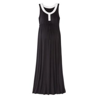 Liz Lange for Target Maternity Sleeveless Colorblock Maxi Dress   Black/Cream S