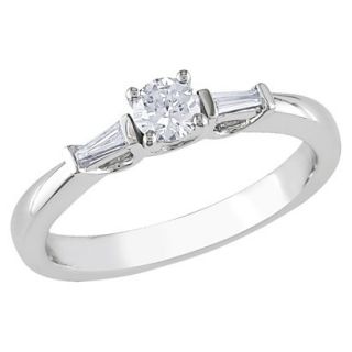 1/3 Carat Diamond in 10k White Gold Engagement Ring (Size 7)