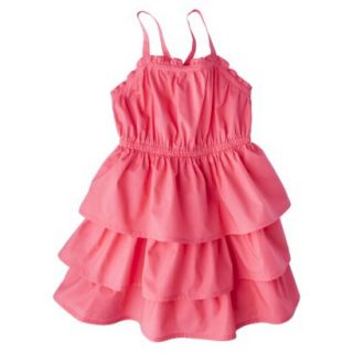 Cherokee Infant Toddler Girls Sleeveless Ruffle Dress   Fruit Punch Pink 3T