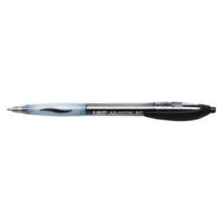 BIC Atlantis Classic Retractable Ballpoint Pen Grip Medium 0.4 mm Black  Pack of 12 su