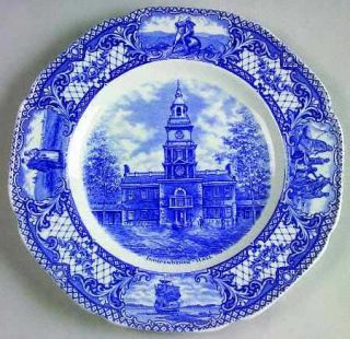 Crown Ducal Colonial Times Blue Dinner Plate, Fine China Dinnerware   Blue&White