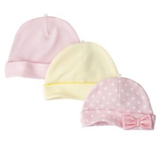 Just One YouMade by Carters Newborn Girls 3 Pack Hats   Pink
