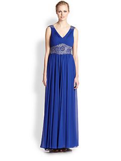 Sue Wong Embellished Gown   Sapphire