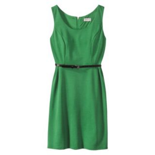 Merona Womens Ponte Sleeveless Fit and Flare Dress   Mahal Green   XL