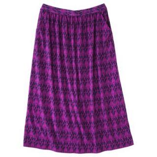 Pure Energy Womens Plus Size Maxi Skirt   Fuchsia/Navy Print 2X