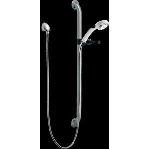 Delta Faucet RPW336HDF Universal Single Function Hand Shower with Grab Bar and E