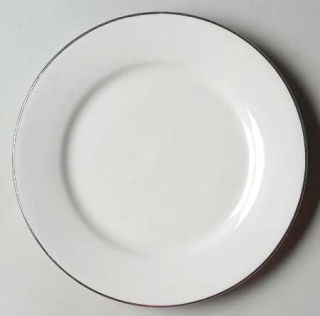 Gibson Designs Chateau Platinum Salad Plate, Fine China Dinnerware   All White P