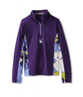 Spyder Kids Girls Bloom Dry W.E.B. T Neck F13 Girls Long Sleeve Pullover (Purple)