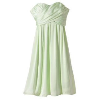 TEVOLIO Womens Plus Size Satin Strapless Dress   Mint   24W