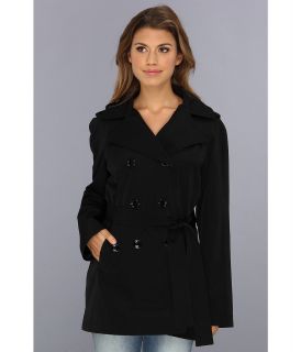 Calvin Klein Double Breasted Trench Coat CW442028 Womens Coat (Black)