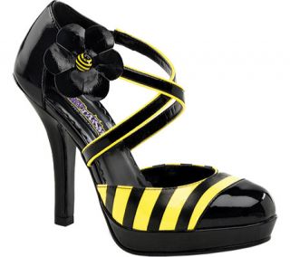 Womens Funtasma Buzz 68   Yellow/Black Patent Costume Shoes