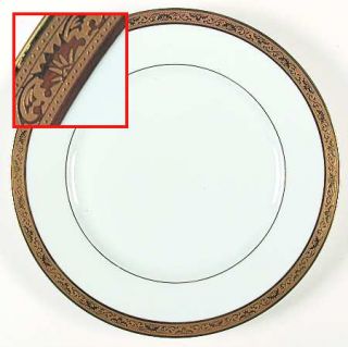 Raynaud Ambassador Gold (White) Dinner Plate, Fine China Dinnerware   Menton,Whi