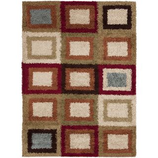 Meticulously Woven Contemporary Cartagena Multi Colored Geometric Shag Rug (710 X 910)