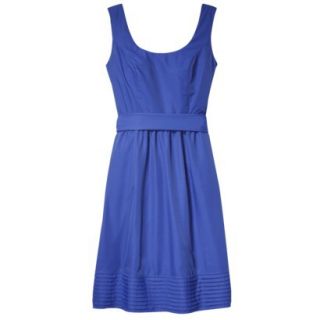 TEVOLIO Womens Taffeta Scoop Neck Dress with Removable Sash   Athens Blue   12