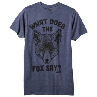 Mens What Does The Fox Say? Graphic Tee   Navy XL