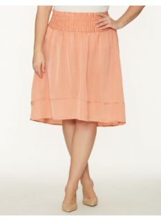 Lane Bryant Plus Size Crinkled high low skirt     Womens Size 18/20, Apricot