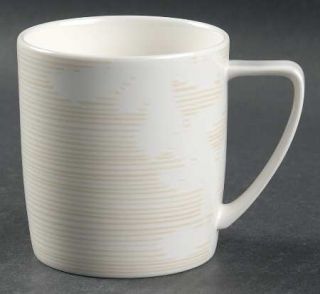 Calvin Klein Tonal Floral Mug, Fine China Dinnerware   Ivory And Sand Floral,Cou