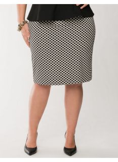 Lane Bryant Plus Size Tile print twill pencil skirt     Womens Size 14,