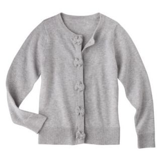 Cherokee Infant Toddler Girls Solid Cardigan   Heather Grey 3T
