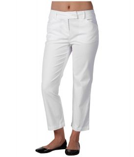 Jones New York Petite Slim Leg Extended Tab Pant Womens Casual Pants (White)