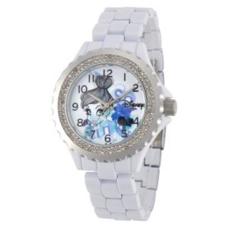 Disney Tinker Bell Link Watch with Accent Stones   White/Silver