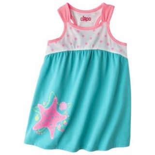 Circo Infant Toddler Girls Starfish Sun Dress   Turquoise 5T