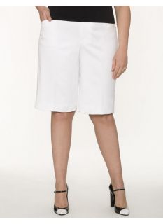 Lane Bryant Plus Size Lane Collection Bermuda short     Womens Size 16, White