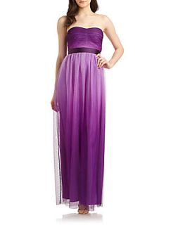Ombre Tulle Sweetheart Gown   Plum