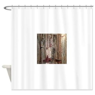  western cowboy boots barnwood count Shower Curtain  Use code FREECART at Checkout