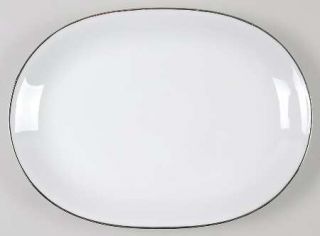 Crown Bavaria Elegance 13 Oval Serving Platter, Fine China Dinnerware   White,C