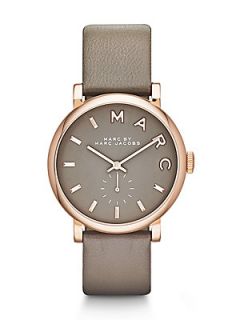 Marc by Marc Jacobs Rose Goldtone Stainless Steel & Leather Watch/Grey   Grey