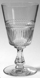 Seneca Edme Water Goblet   Stem #912, Cut